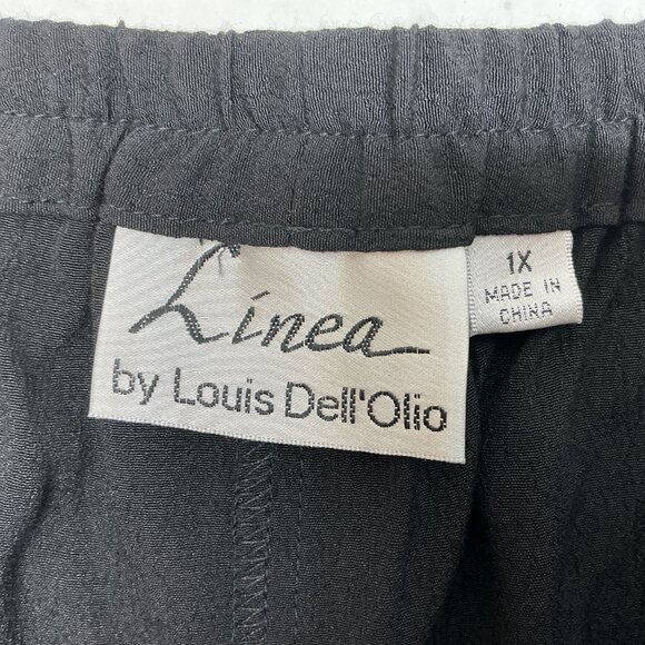 1X Dress Pants Linea by Louis Dell'Olio Black Pebble Crepe So Nice - Picture 3 of 8